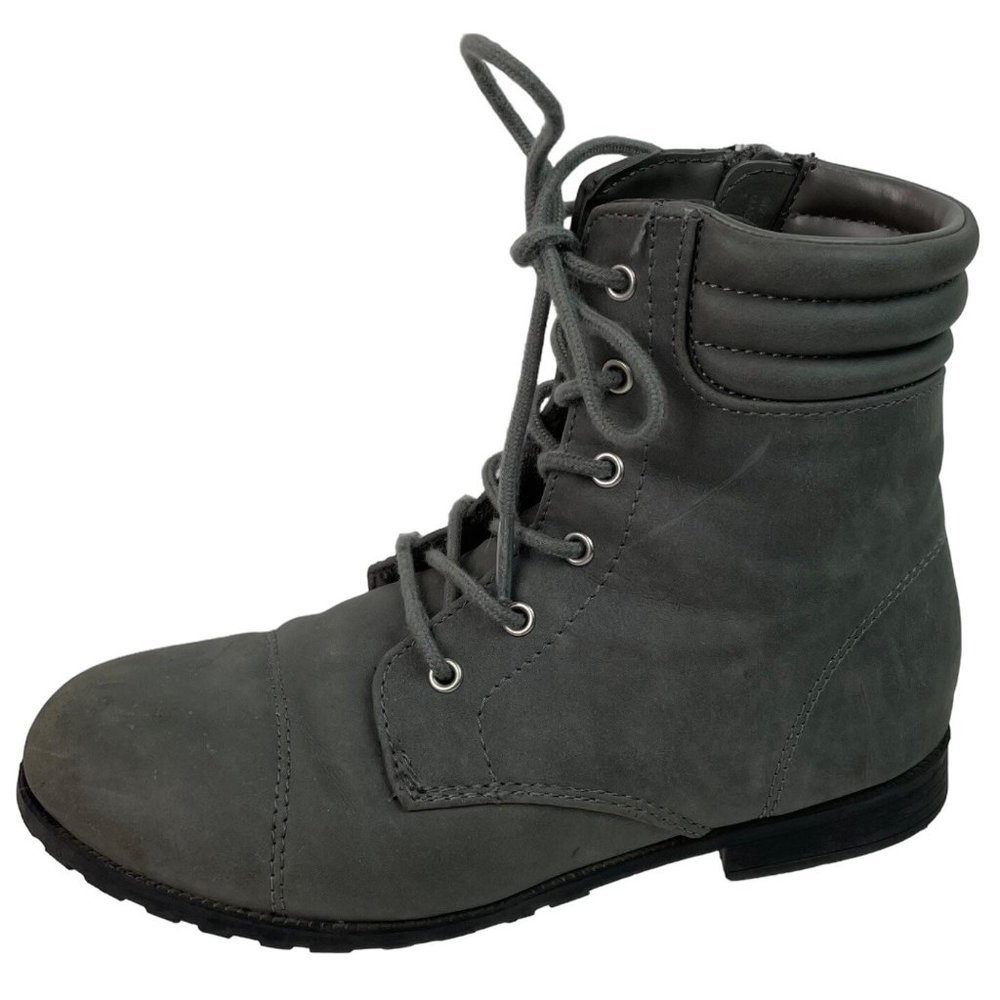 (118) The Children's Place Child Girls Pull-On Gray Boots Size 2